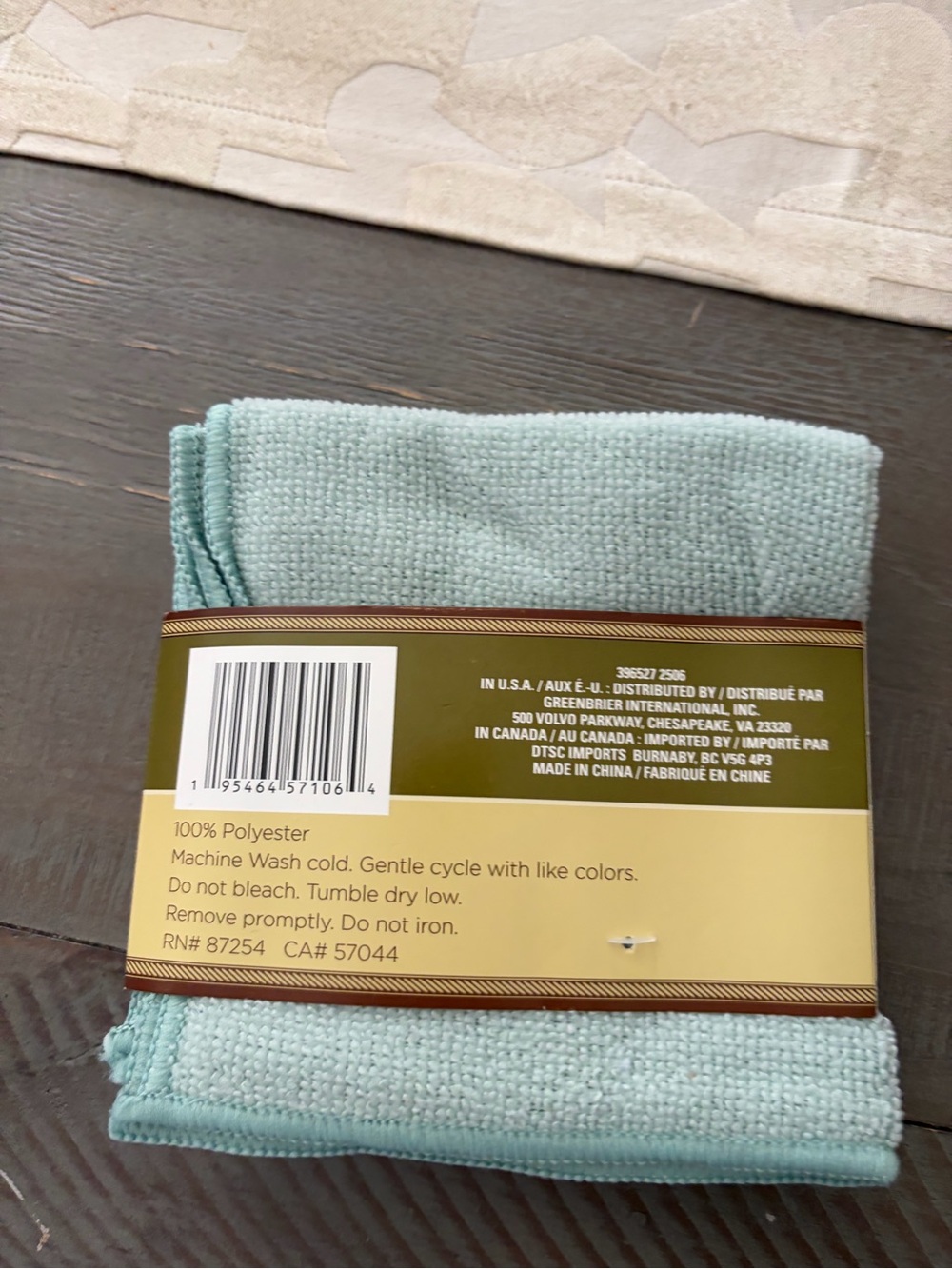 Home Collection Microfiber Washcloths - Aqua Blue - 5 Pack - Picture 2 of 5